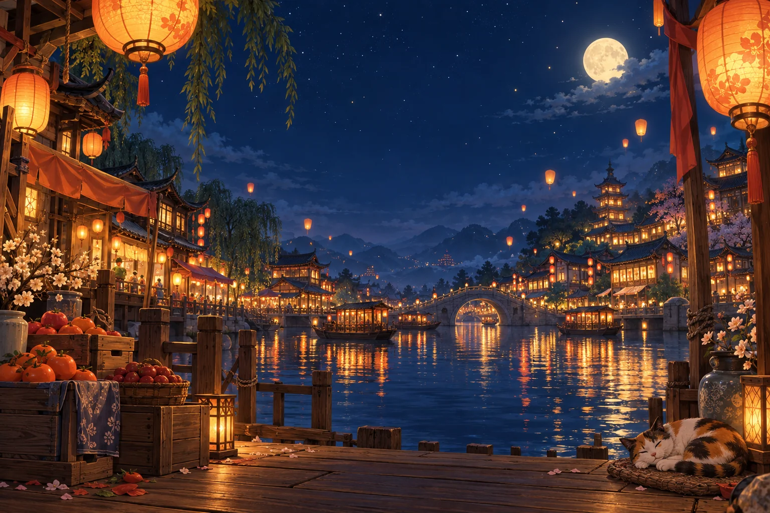 夜市叠箱的游戏场景